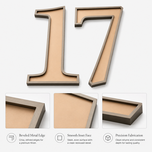 Numéro de bâtiment 3D <span class=keywords><strong>en</strong></span> acier inoxydable avec revêtement <span class=keywords><strong>en</strong></span> poudre personnalisé pour hôtel, appartement, bureau, mur, plaque de numéro de maison <span class=keywords><strong>en</strong></span> métal - Product Image 4