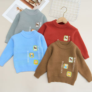 Automne hiver ours chiot lapin décoration mignon <span class=keywords><strong>doux</strong></span> garçons chandails <span class=keywords><strong>pull</strong></span> en tricot - Product Image 1
