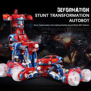Robot Eléctrico para Niños, Juguete de Coche con Control Remoto, Truco de Deformación, Transformación de Un Botón con Música y Luz, Novedad - Product Image 2
