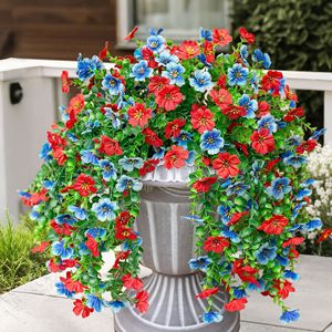 Guirlandes de fleurs artificielles violettes 45 mailles pour décoration suspendue de jardin, moulage par injection plastique X4 - Product Image 4