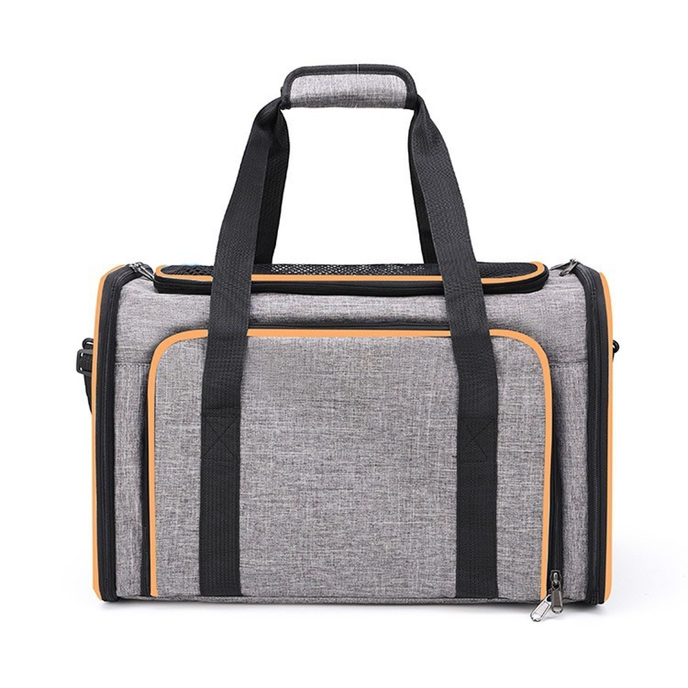 Grey with orange trim