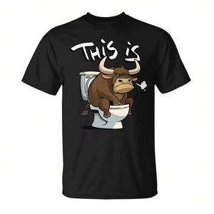 Camiseta con estampado de toro en el baño: This Is Bullshit Angry Bull - Product Image 2