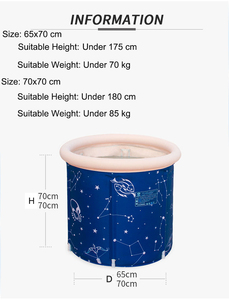 Chufang personalizable al aire libre interior PVC grueso aislamiento 4mm EPE portátil plegable hielo Spa bañera para adultos - Product Image 4