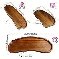 Plateau en bois personnalisé Nuage et Arc-en-ciel, plateau ovale en bois de palissandre, plateau en bois essentiel pour tasses à café