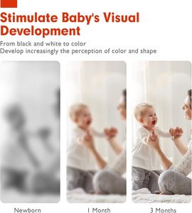 Tarjetas de Aprendizaje Sensorial de Doble Cara para Bebés, Juguetes Educativos para el Desarrollo Cerebral de Recién Nacidos - Product Image 2