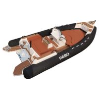 Bateau en fibre de verre 22ft Luxury Hypalon/Orca/PVC Rib Gonflable Zodiac Boat Avec Moteur