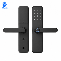 Cerradura Inteligente EBKN TTlock 5050, Cerradura de Embutir Biométrica con Código Digital, Huella Dactilar, Aplicación Tuya, Entrada sin Llave, Puerta de Madera, Wi-Fi