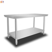 Meja Kerja Dapur Berkualitas Tinggi 600*400*800-150- Stainless Steel