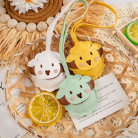 Pendentif de sac en cuir PU mignon en forme de mouton de dessin animé 2027, ornement suspendu en forme de brebis pour sac à main et décoration intérieure de voiture