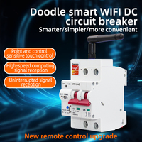 Disjoncteur intelligent WiFi Tuya 1P 2P 63A DC MCB Photovoltaïque Solaire 10V-100V avec contrôleur sans fil compatible Alexa Google