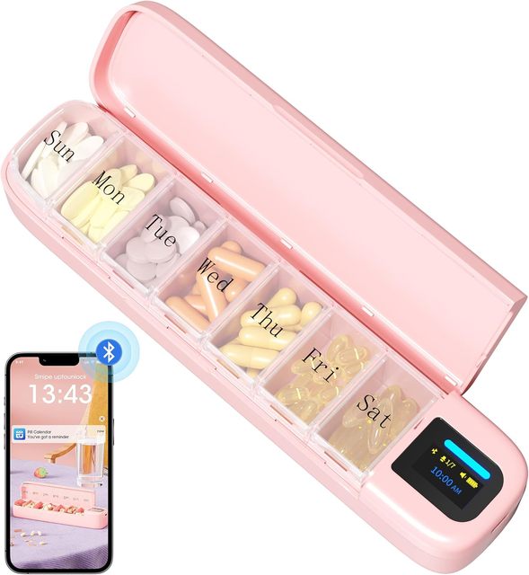 Smart Medication Dispenser Alarm Medicine Box A170 Weekly Pill Storage Daily Portable Reminder Accessories Pill Manager