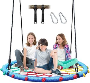 Outdoor Garden Furniture Hanging Easy Assemble Kids Climbing Rope Tree Nest Webbing Swing