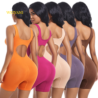 Neu eingetroffen: Damen Sport-Jumpsuit – Nahtloser Body mit eckigem Ausschnitt, Bauchkontrolle, Kompressions-Shorts, Shapewear, Tanktop, Body Shaper