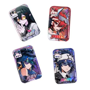 2024 neues Produkt japanische Anime-Charakter-Pins Flip-Backs lentikular Anime-Bewegungspins Knopf-Backs Blechdose