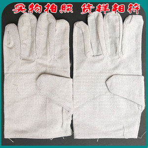 ถุงมือเชื่อมแบบใหม่ ผ้าใบสีขาว 12 เส้นด้าย แบบครึ่งบุ สำหรับเชื่อมไฟฟ้า แก๊ส อาร์กอน อาร์ค - Product Image 4