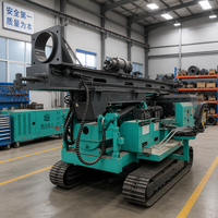 Pile driver hydraulique sur chenilles pour pieux photovoltaïques |   Haute efficacité, hauteur de piquage de 5,5 m, couleur personnalisable, multifonctionnel pour un piquage plus profond