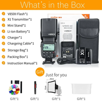 Godox V850II 2.4G GN60 Flash sans fil avec système X et batterie Li-ion, avec émetteur de déclenchement X1 pour Canon Nikon Sony Fuji Olympus