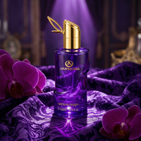 Flacon de parfum de luxe de 100 ml inspiré des robes de soirée - Contenant de parfum élégant en verre texturé avec embellissement doré