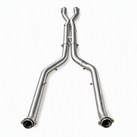 Tuyau d'échappement intermédiaire SS304 pour BMW G90 G99 M5 4.4T V8 S68, échappement central à haut débit avec résonateur X-Pipe pour performance