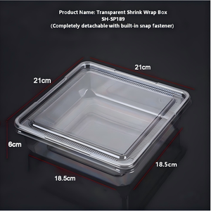 Boîtes à biscuits en plastique PET <span class=keywords><strong>de</strong></span> qualité alimentaire personnalisées, contenants d'emballage transparents rectangulaires <span class=keywords><strong>pour</strong></span> logo et taille personnalisés - Product Image 2