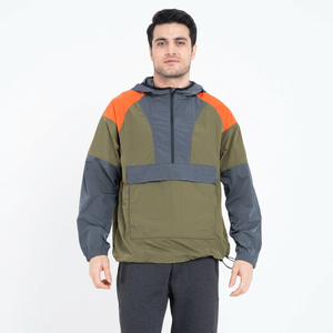 OEM Wholesale Nylon Running Waterproof Windproof Custom Pullover Anorak Windbreaker <b>Jacket</b> For <b>Men</b> Breathable Hooded Plus Size - Product Image 1