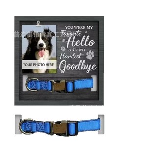 Wooden Pet Keepsake Photo Frame Black Rectangle UV Printing Handmade For Lost Pets <b>Memorial</b> <b>Gift</b> - Product Image 3