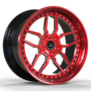 Jantes forgées personnalisées Candy Red 2 pièces 20 21 pouces 5-120 120.65 pour Chevrolet <span class=keywords><strong>Corvette</strong></span> C5 C6 C7 - Product Image 1