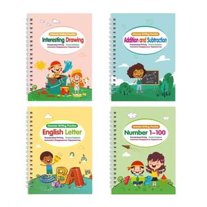 สมุดฝึกเขียนอักษรเวทมนตร์แบบนำกลับมาใช้ใหม่สำหรับเด็กก่อนวัยเรียน ฝึกเขียนลายเส้นสำหรับเด็ก - Product Image 3