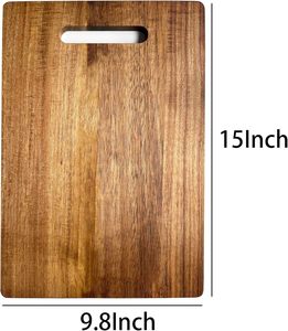 Exclusivité transfrontalière, Planche à découper en teck pour la maison, Spéciale pour les steaks et les aliments cuits, Planche à découper en bois - Product Image 5