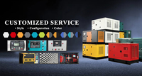10kVA 15kVA 20kVA Geräuscharmes Dieselaggregat 3-Phasen-Wechselstrom Einzelausgang 24V DC Elektrostart 50/60Hz