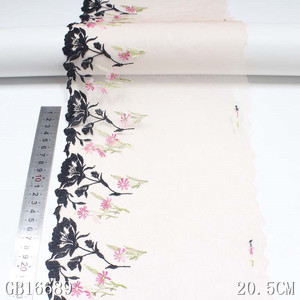 Swiss Tulle Border Embroidery <strong>Net</strong> Multicolor Flower <strong>Lace</strong> <strong>Trim</strong> 21cm New Style Pink Mesh <strong>Laces</strong> Polyester Dress Fabrics for Women - Product Image 2