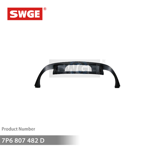 Spoiler paraurti inferiore posteriore materiale verniciato nero 7 p6 807 482 D per <span class=keywords><strong>TOUAREG</strong></span> 2016-spoiler posteriore strutturato - Product Image 5