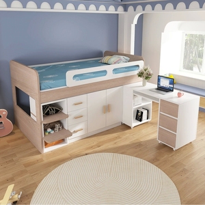 All'ingrosso letto della <span class=keywords><strong>cabina</strong></span> dei bambini <span class=keywords><strong>con</strong></span> la tabella di studio ed i cassetti di stoccaggio Full Size per le traversine medie per la camera da letto dei bambini - Product Image 3