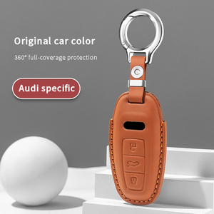 Housse/Sac/Étui à clés de voiture adapté à l'Audi A7, en cuir de vachette pleine fleur, étui à clés haut de gamme et accessoires intérieurs de voiture. - Product Image 5