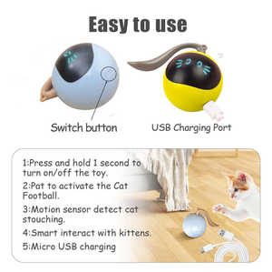 Juguete Interactivo <span class=keywords><strong>de</strong></span> Lujo para Perros y Gatos, Bola Mágica LED Inteligente Eléctrica Ecológica, en Caja <span class=keywords><strong>de</strong></span> Plástico - Product Image 2