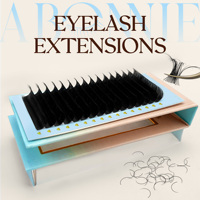 Plateaux d'extensions de cils en soie 0.03 PBT coréen ultra mat finition velours, marque privée