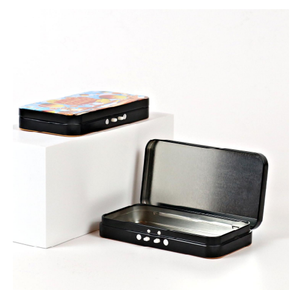 Caja de lata de cigarrillos larga personalizada hecha en China, caja de hierbas, caja de lata con bisagras de Metal resistente a niños para paquete de 5, embalaje preenrollado de 109mM y 98mm - Product Image 5