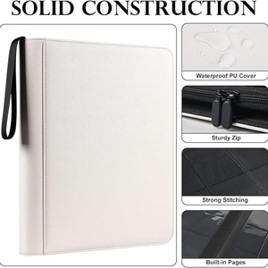 Carpeta de Cartas Coleccionables Personalizada de Gran Capacidad con 9 Bolsillos, de Cuero PU Premium, con Páginas Interiores de PP y Cierre de Cremallera para Colección en Casa - Product Image 1
