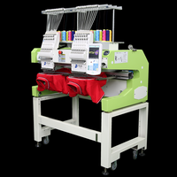 Machine à broder commerciale informatisée à grande vitesse à double tête pour casquettes, chapeaux et t-shirts, fabricants de machines à broder à 2 têtes