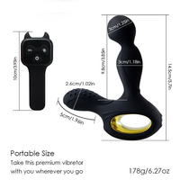 360° Rotierender Analsex-Vibrator und Prostata-Massagegerät, mit 10 Leistungsstarken Stimulationsmustern, Analsex-Spielzeug für Männer, Frauen und Paare