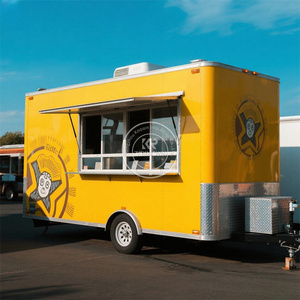 Remorque à café à <span class=keywords><strong>double</strong></span> <span class=keywords><strong>essieux</strong></span> Camion de nourriture mobile en fibre de verre Petit fourgon à hot-dog mobile Conteneur d'expédition Remorque de nourriture - Product Image 1
