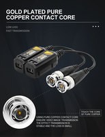 Transmetteur de câble torsadé passif simple, Balun vidéo HD actif 8MP pour caméra de vidéosurveillance, moniteur ABS pour système de sécurité
