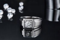 Offre Spéciale Moissanite Bijoux 925 Sterling Argent VVS 1 CT DIAMANT Moissanite Hommes Anneau Pour L'engagement