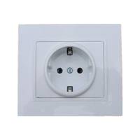 Norme européenne 250V moderne universel prise électrique lumière interrupteur mural et prise avec port USB de type c