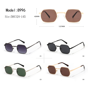 Gafas de Sol Rectangulares Unisex con Marco Metálico, Lentes Verdes, Protección UV400, Protección Solar para Adultos - Product Image 3