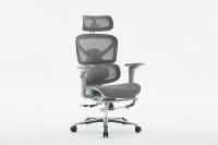 Chaise de bureau exécutive ergonomique en plastique pliable moderne avec accoudoirs 3D, appui-tête réglable, glissement et inclinaison