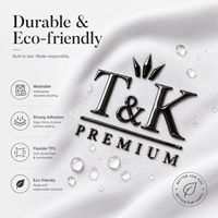 Étiquettes personnalisées brillantes en TPU pour vêtements, monogramme couronne thermocollant, résistantes à la lavage pour polos et usines de confection