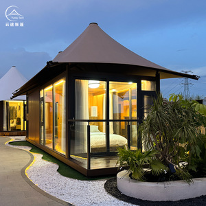Carpa de lujo Yuntu Tent con paredes de vidrio, cabaña de resort al aire libre para camping y turismo - Product Image 1