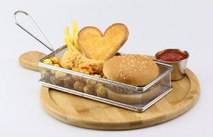 ตะกร้าทอดสเตนเลสขนาดเล็ก - ตะกร้าเสิร์ฟอาหาร - Product Image 3