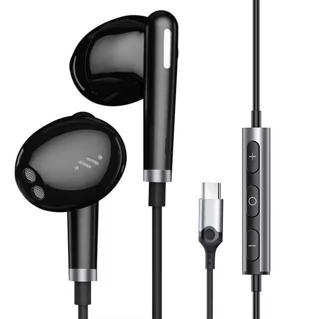 High Quality Wired Headphone OEM ODM Music Earphones for Students Study Sessions Type C Connector With Mic Semi-In-Ear Earbuds